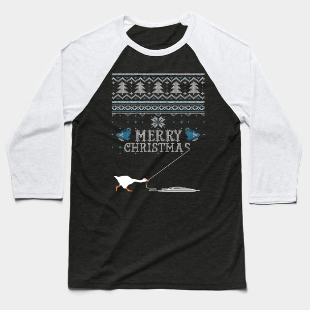 Honked Christmas Baseball T-Shirt by Olipop